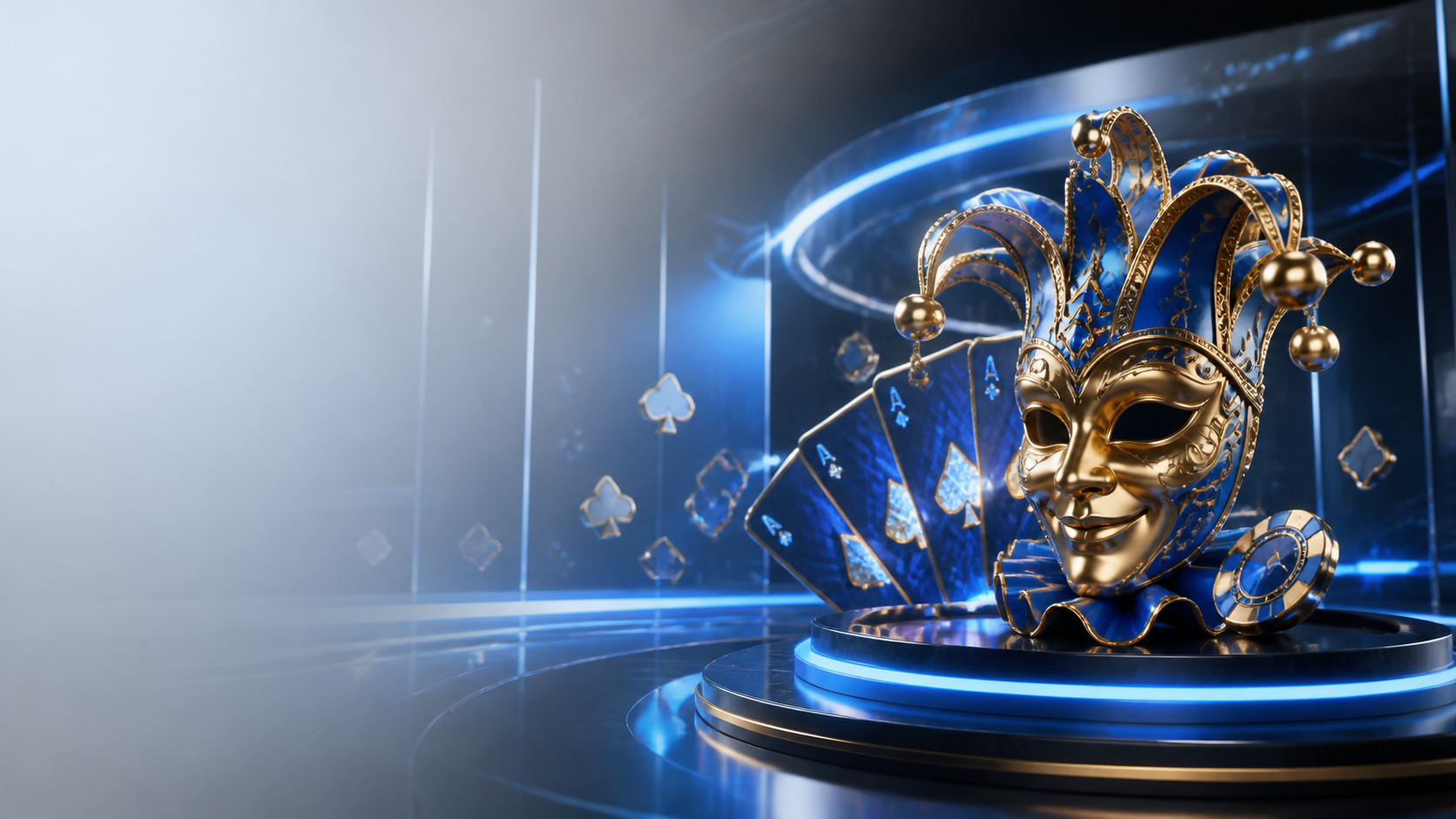 Синяя золотая маска Joycasino